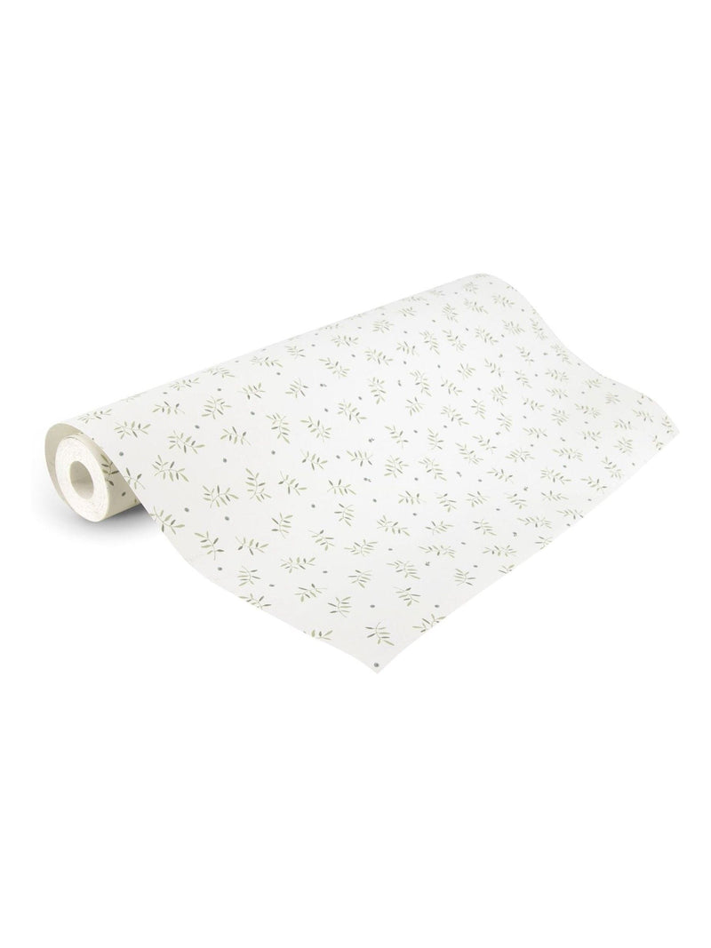 Little Dutch wallpaper sample white green blueberry leaves A4 - British product