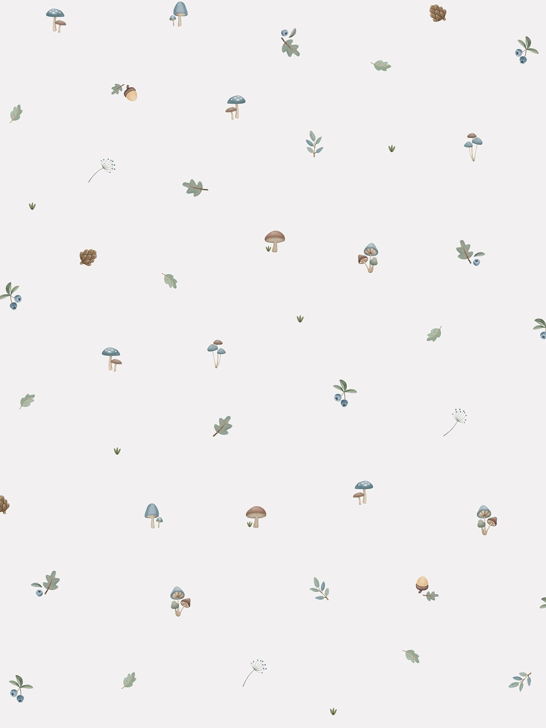 Little Dutch wallpaper sample White Blue Forest A4, imported from the UK