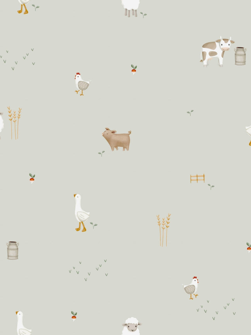 Little Dutch Little Farm wallpaper sample A4 (British brand)