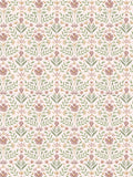 Little Dutch wallpaper sample Pink Green Fairy Flowers A4, imported from the UK