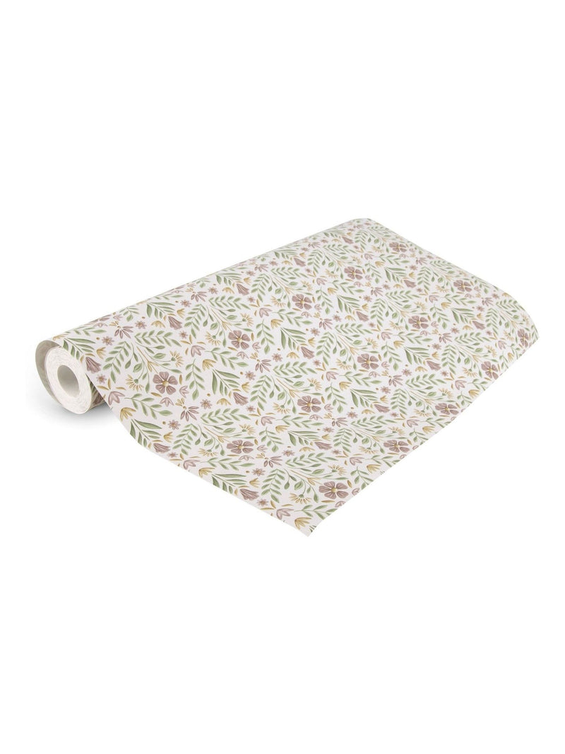 Little Dutch wallpaper sample Pink Green Fairy Flowers A4, imported from the UK