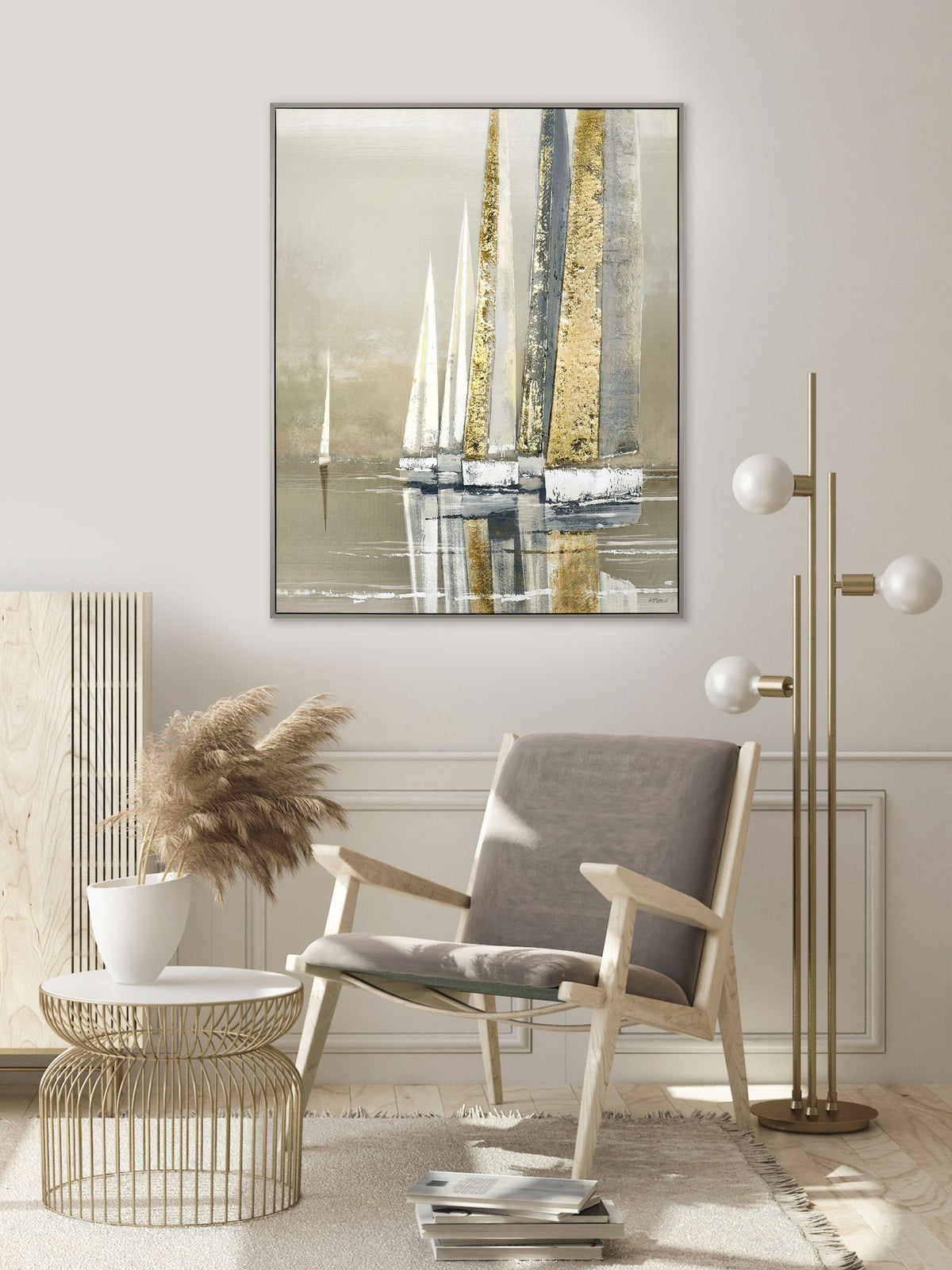 Art Marketing Golden Sails Wall Art 82.5x102.5cm, UK version