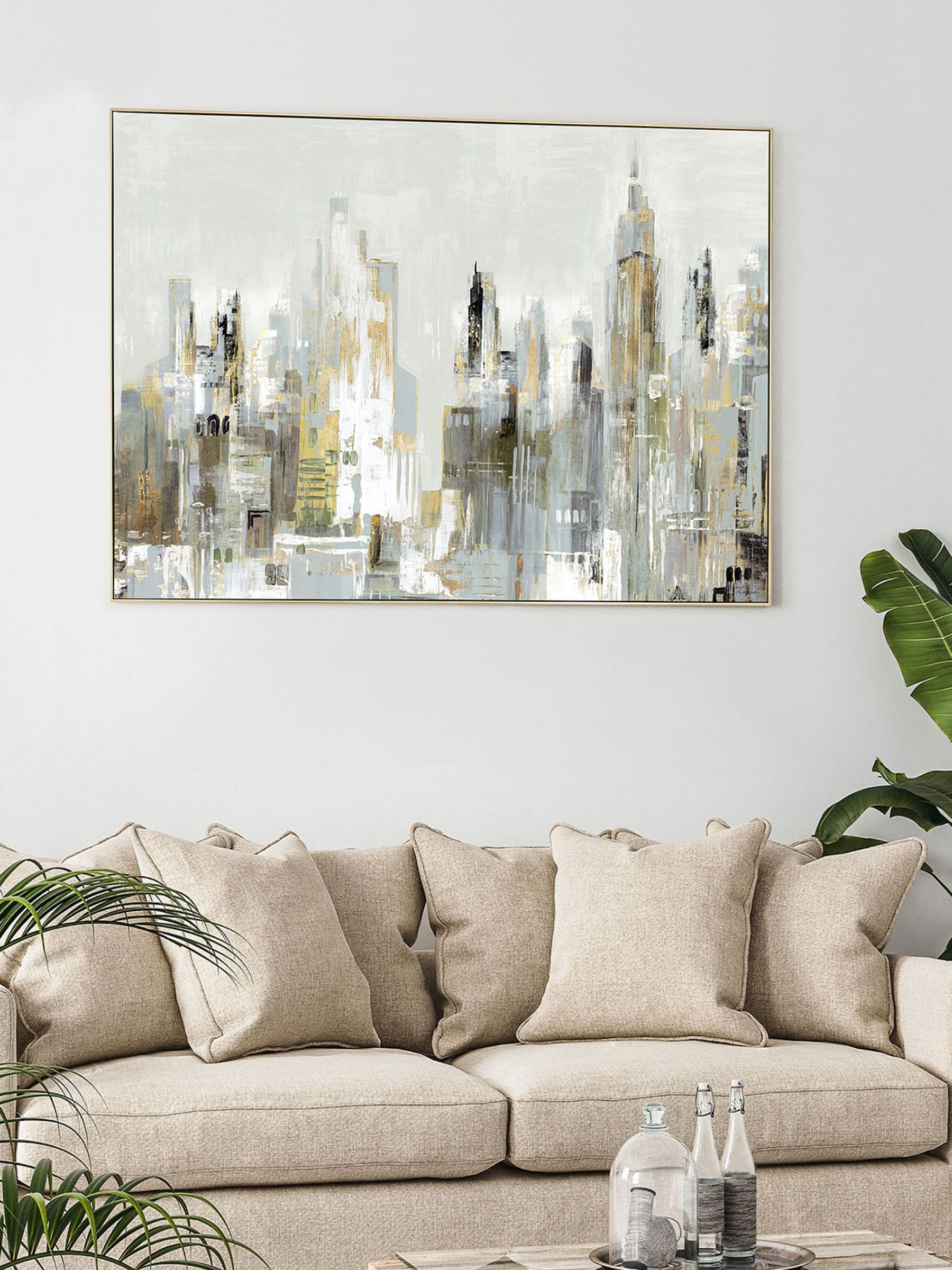 Art Marketing grey city limits wall art 88cm x 122cm - British product