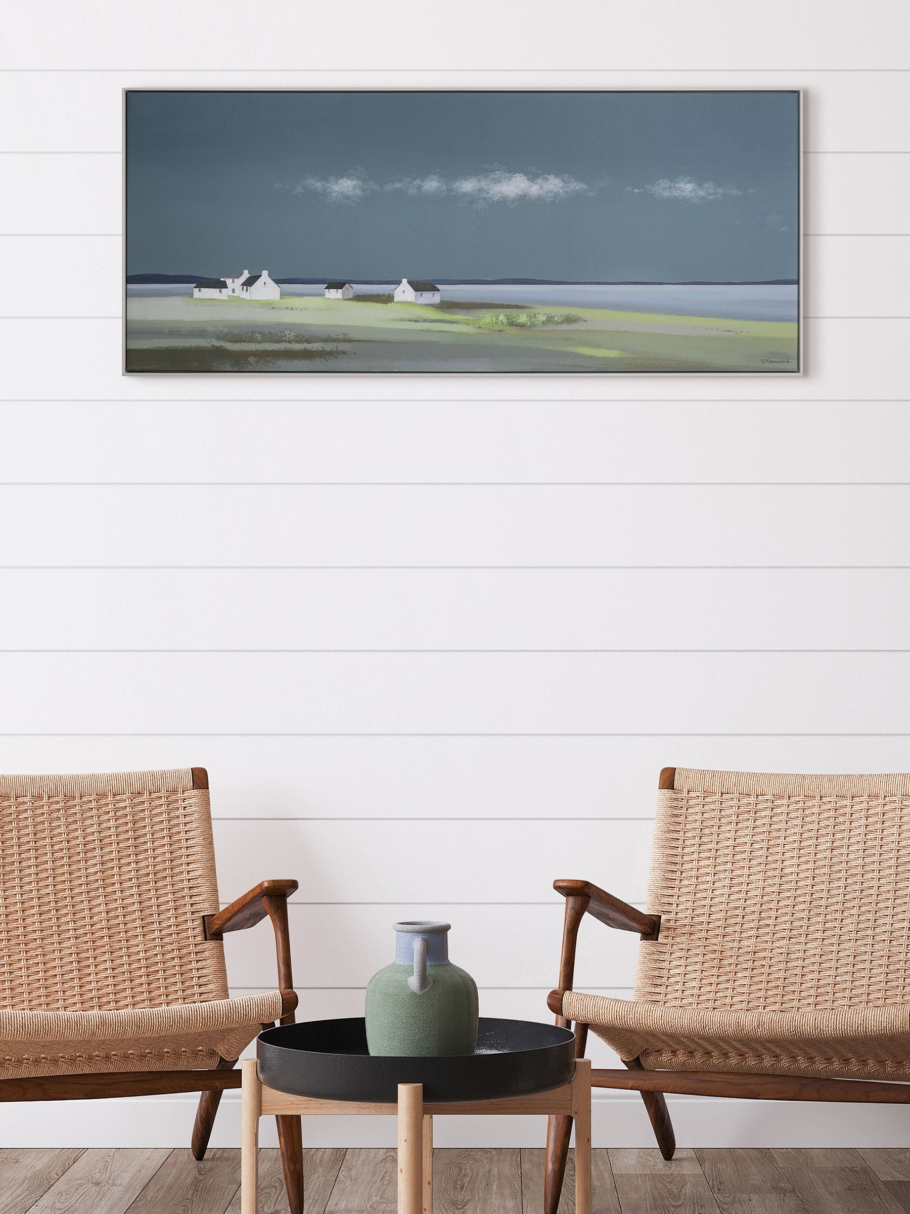 Art Marketing Blue Days End wall art 122x52cm, UK version