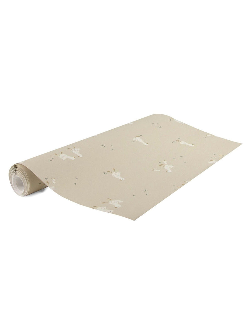 Little Dutch beige white goose A4 wallpaper sample (British brand)