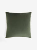 Cushion dark green matte velvet contrast pipe 50x50cm, imported from the UK