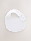 White cotton baby bibs 5 pack - British product