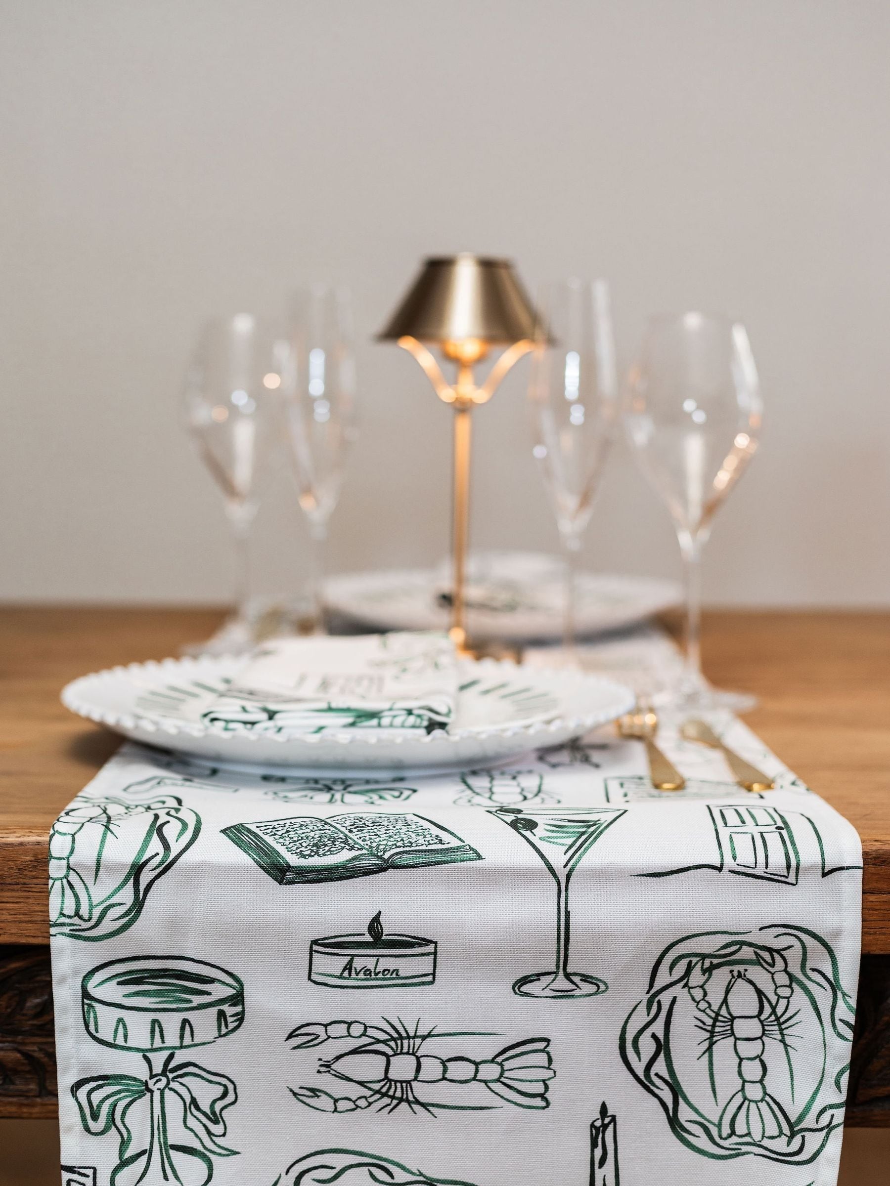 Avalon Home Just A Girl table runner 32x230cm (British brand)
