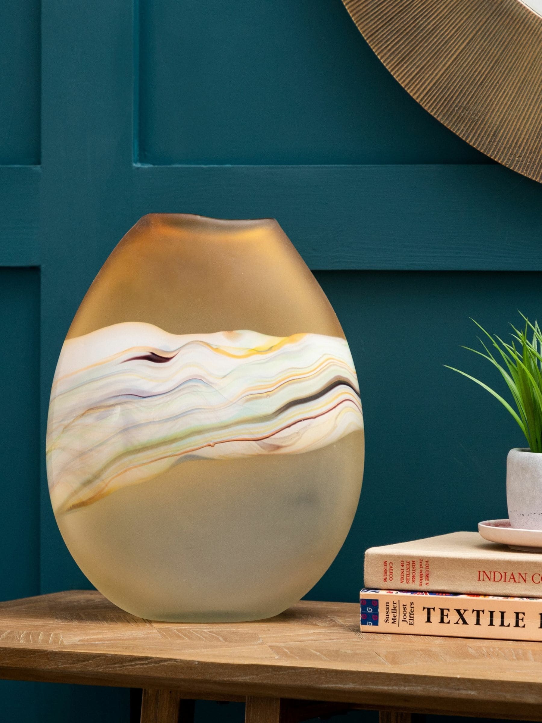 Voyage Maison Lucius Citrine hand-blown glass vase 34.5cm (British brand)