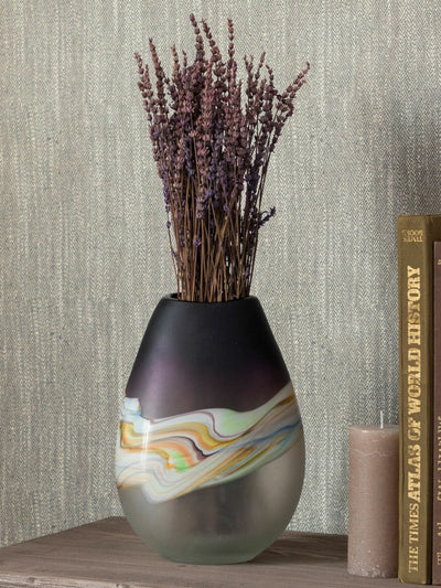 Next Voyage Maison Lucius Amethyst Hand-Blown Glass Vase, 28cm- Buy online at McGrocer