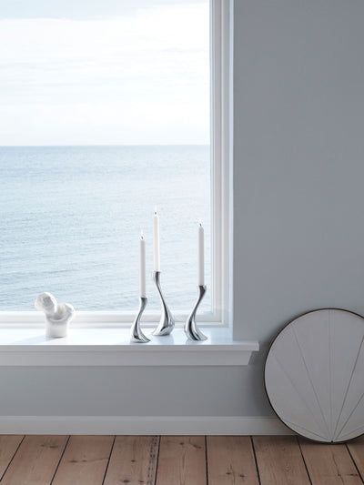 Georg Jensen Set aus 3 Cobra Kerzenhaltern
