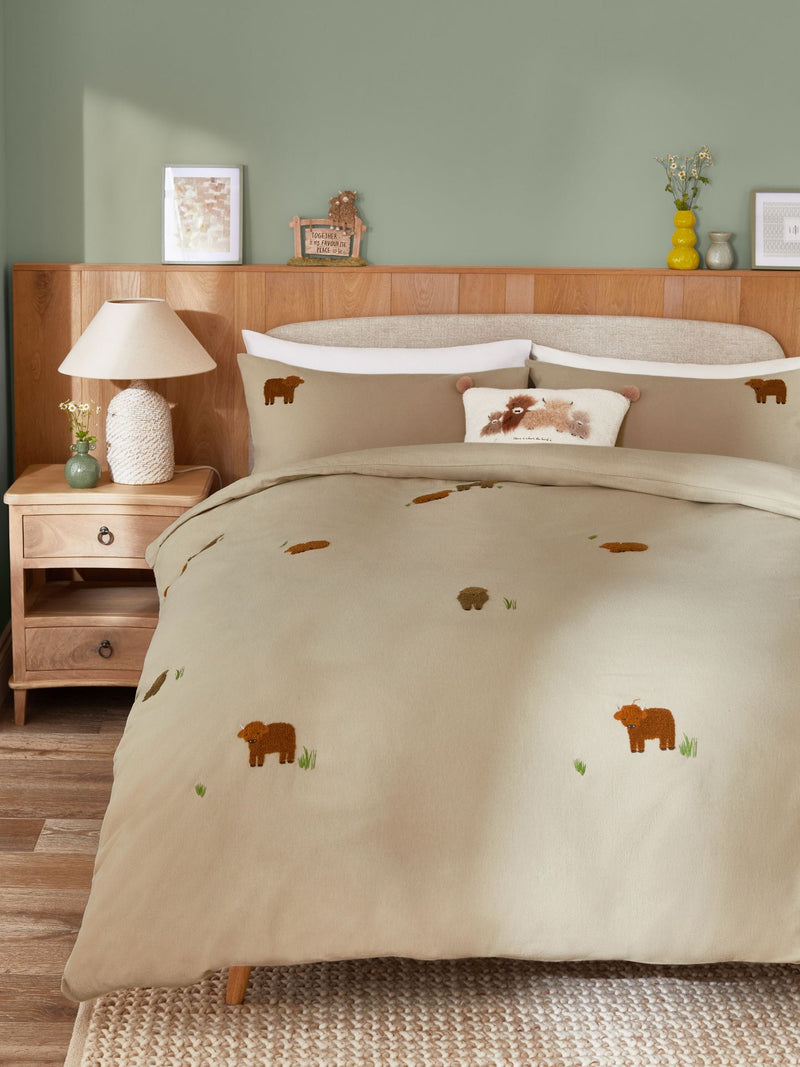 Hamish Brushed Cotton Duvet Cover Set, imported from the UK