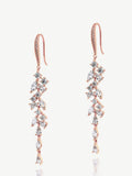 Ivory & Co rose gold Sandringham crystal cluster drop earrings, UK version