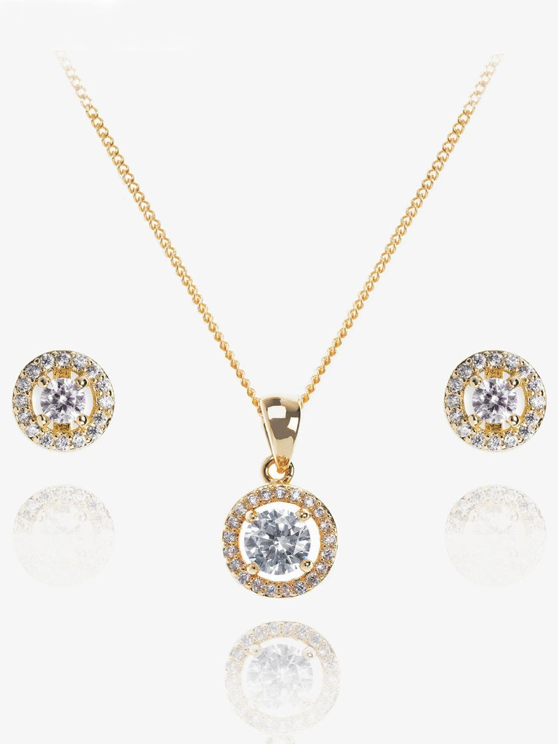 Ivory & Co rose gold pendant and earrings set, UK version