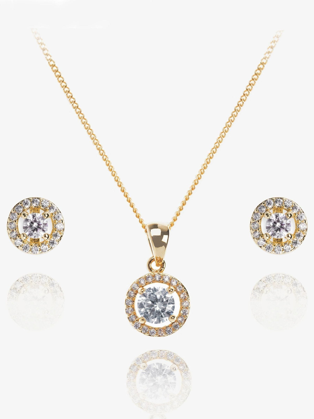 Ivory & Co rose gold pendant and earrings set, UK version