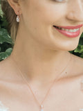 Ivory & Co rose gold and crystal teardrop pendant and earring set, UK version