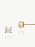 Ivory & Co Silver Plated Cairo Pearl Stud Earrings 0.7cm