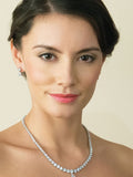 Ivory & Co Silver Imperial crystal teardrop necklace 18 inches, UK version