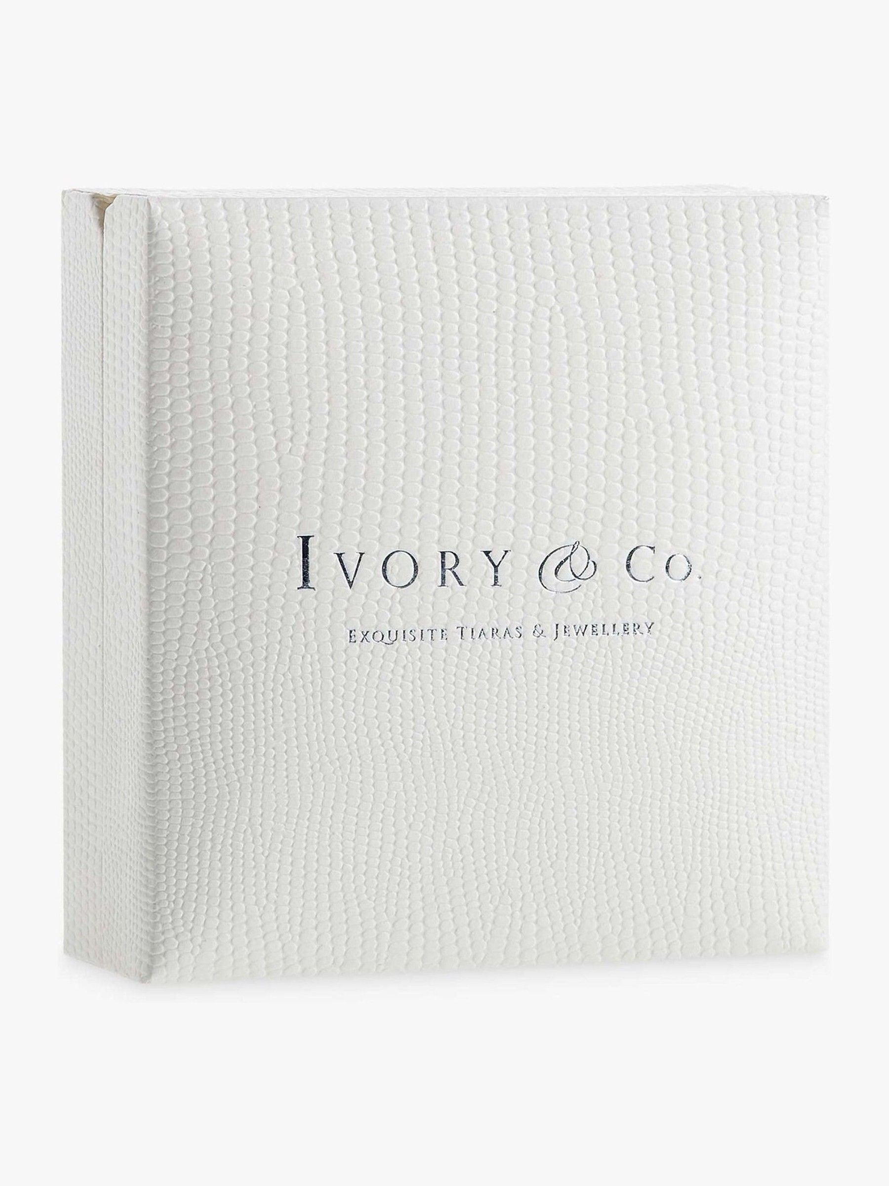 Ivory & Co Silver Tivoli Crystal Delicate Toggle Bracelet
