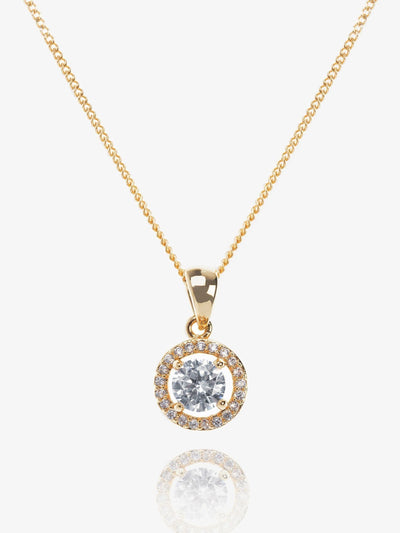 Next Ivory & Co Gold Balmoral Crystal Dainty Pendant 1.5cm- Buy online at McGrocer