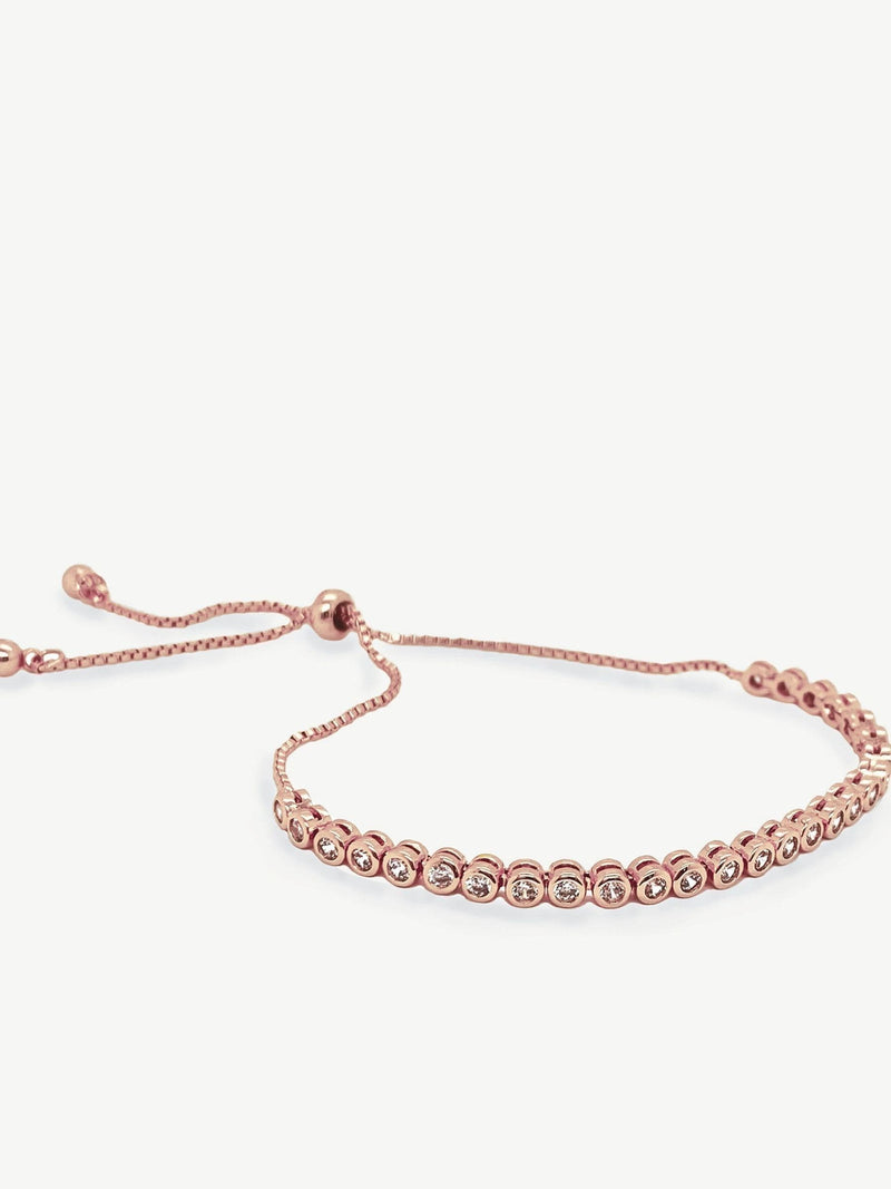 Ivory & Co Silver Tivoli Crystal Delicate Toggle Bracelet