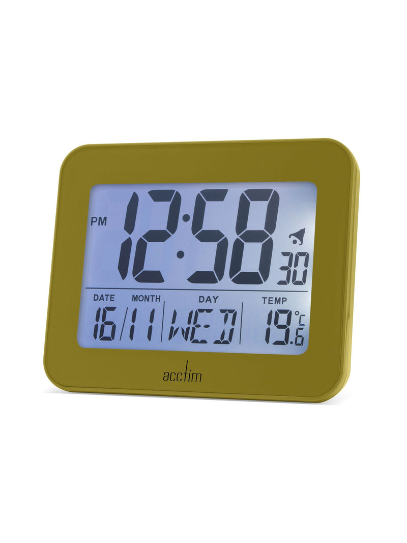 Acctim White Otto LCD Alarm Clock - British product
