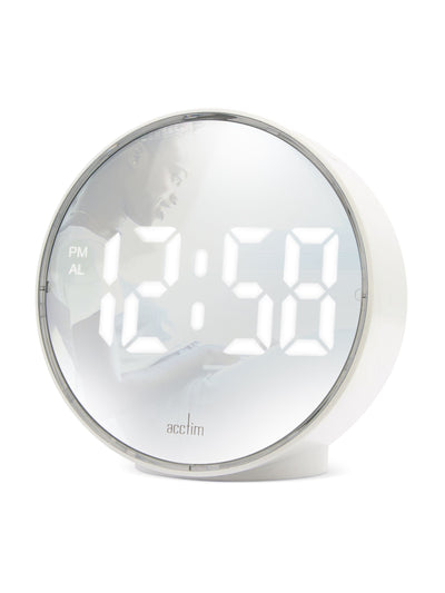 Neste Acctim Clocks Il Giro Hvit Rund LED Vekkerklokke - Kjøp online hos McGrocer
