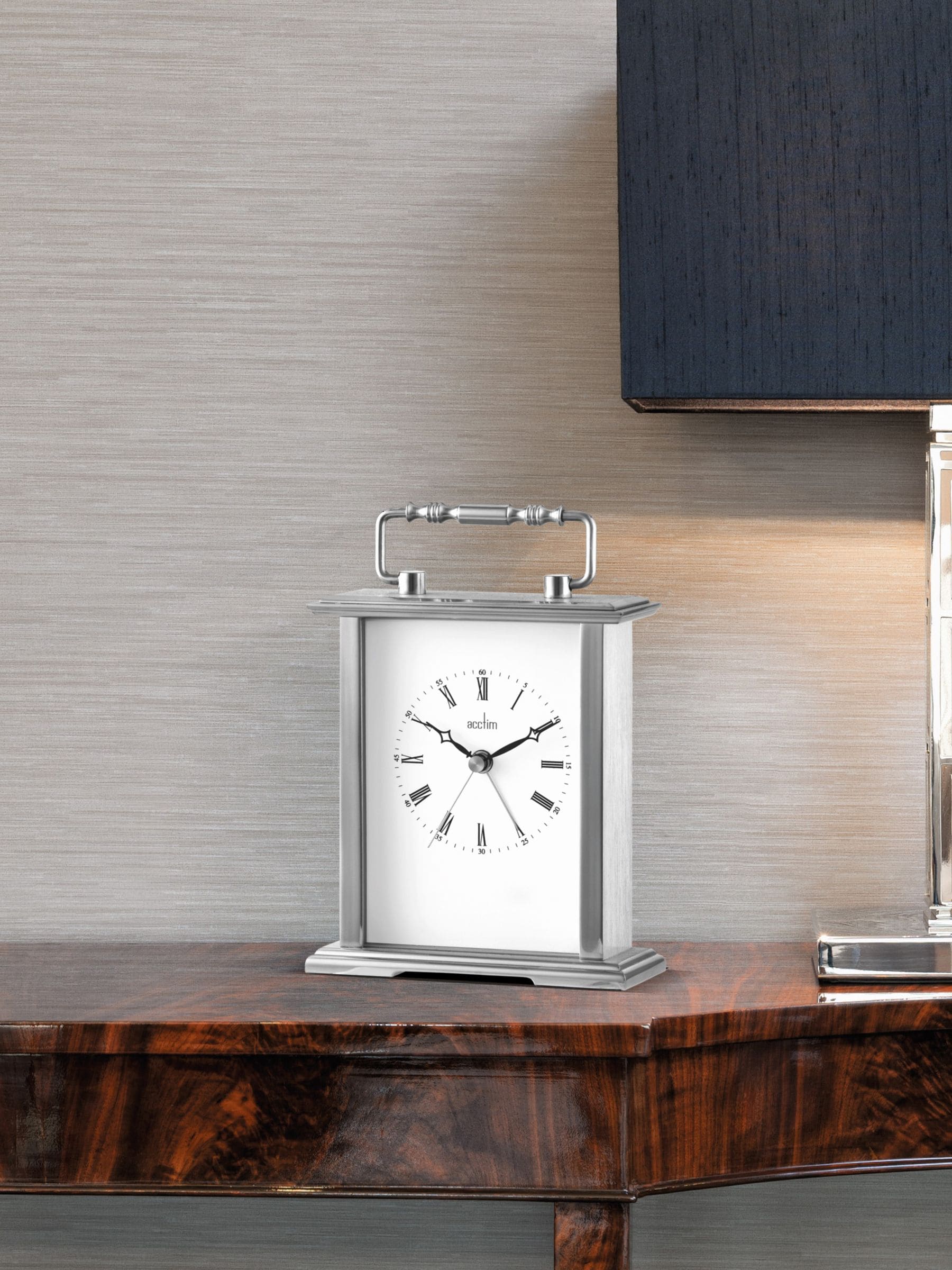 Acctim Clocks silver Gainsborough carriage clock - British product