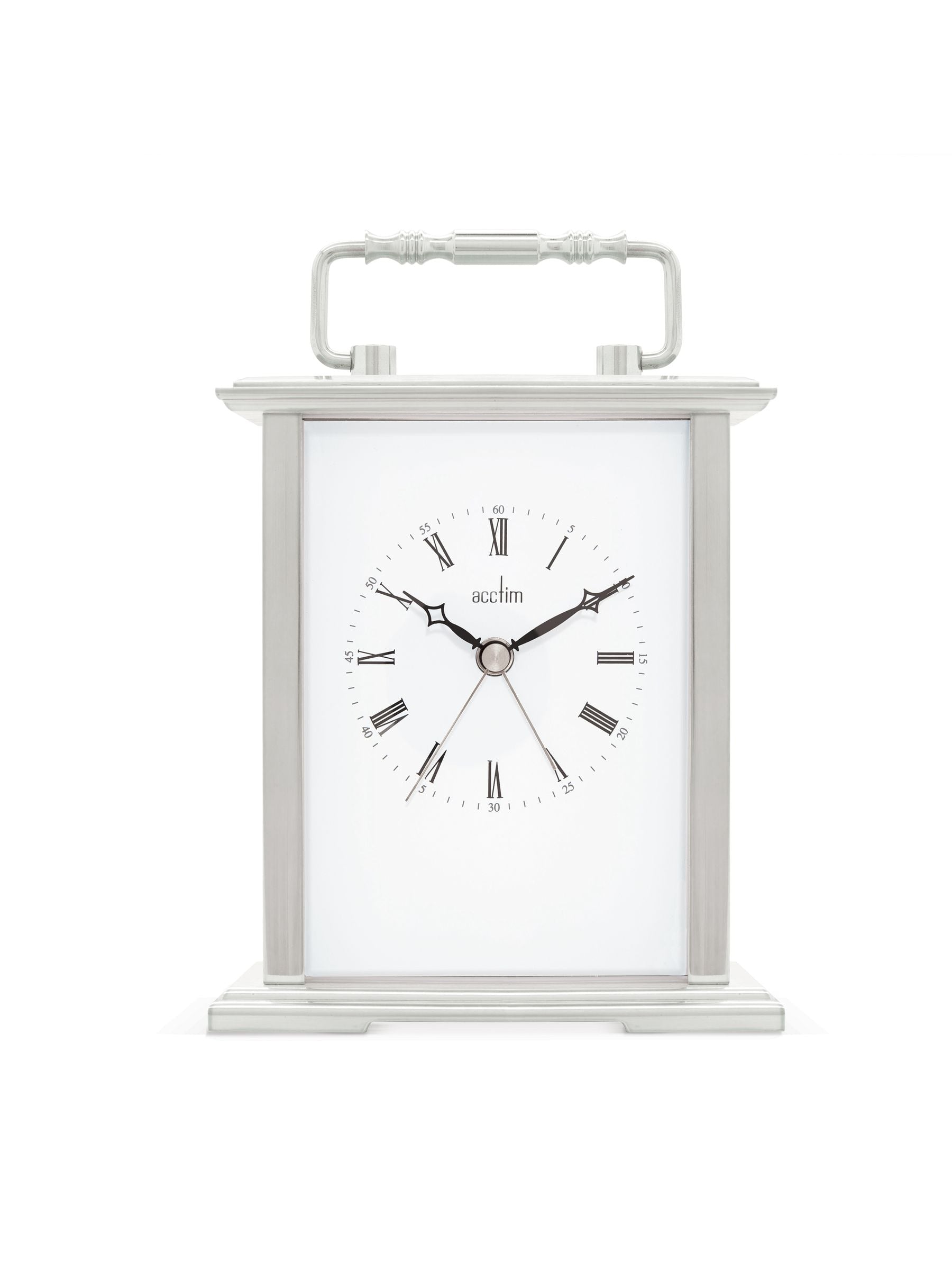 Acctim Clocks silver Gainsborough carriage clock - British product