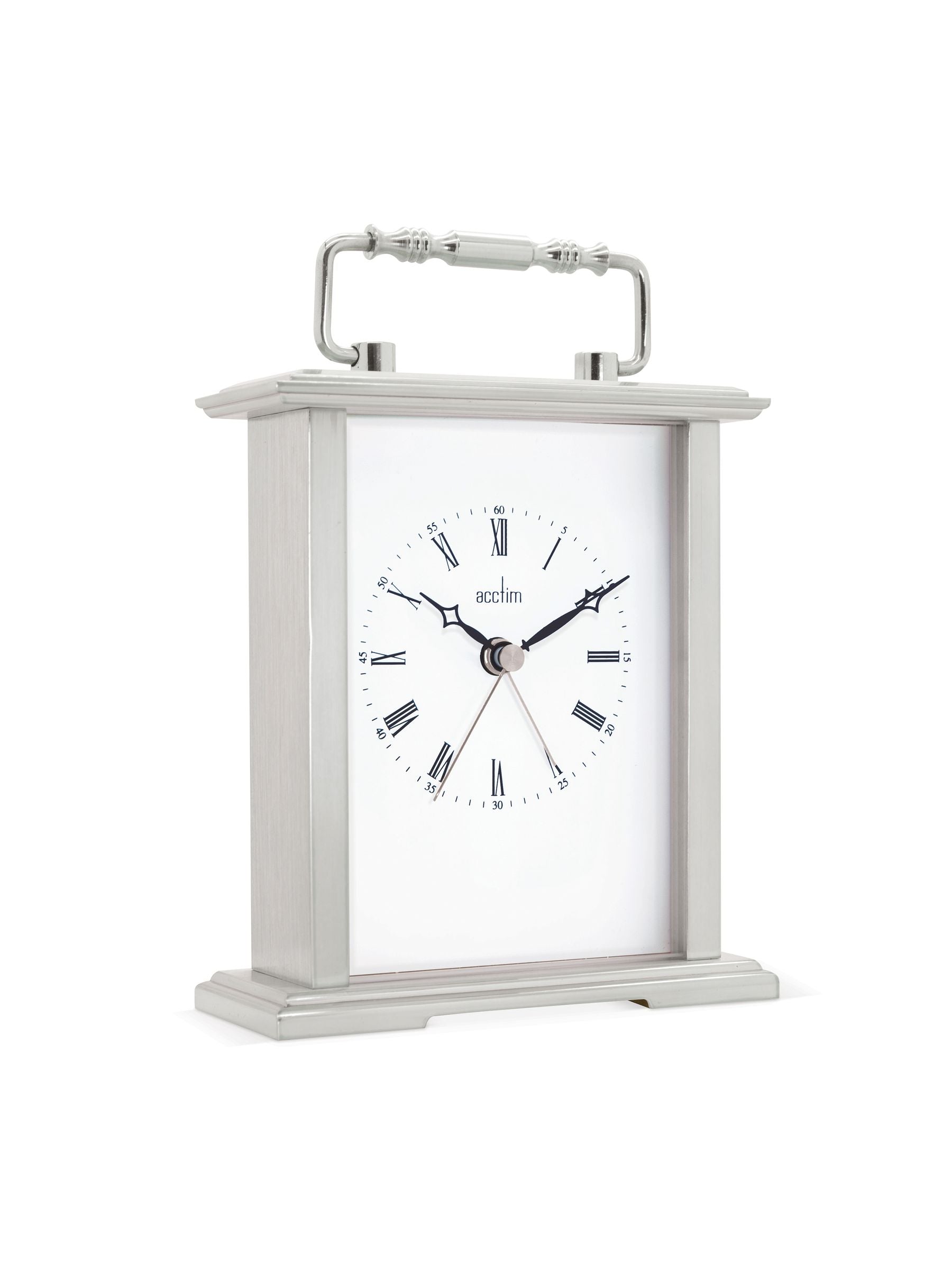 Acctim Clocks silver Gainsborough carriage clock - British product