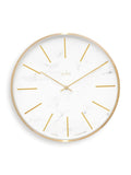 Acctim White Marble Luxe wall clock 30cm - British product