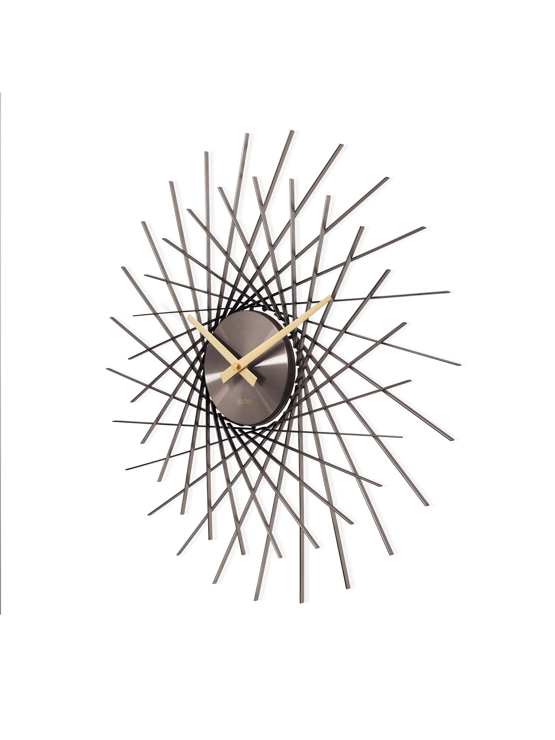 Acctim Clocks Gunmetal Lohne 49cm Metal Wall Clock