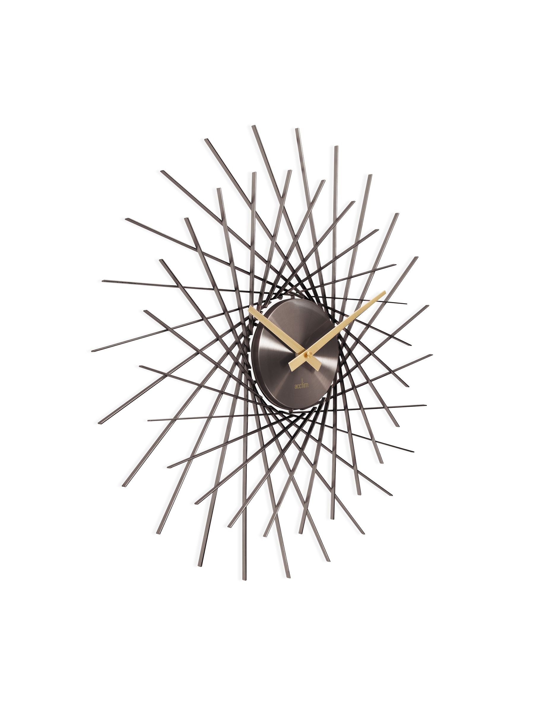 Acctim Clocks Gunmetal Lohne 49cm Metal Wall Clock