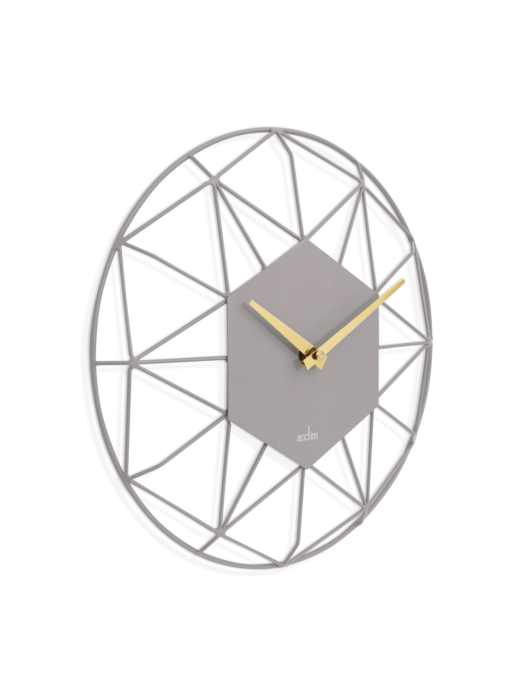Acctim Owl Grey Alva wall clock 30cm - British product