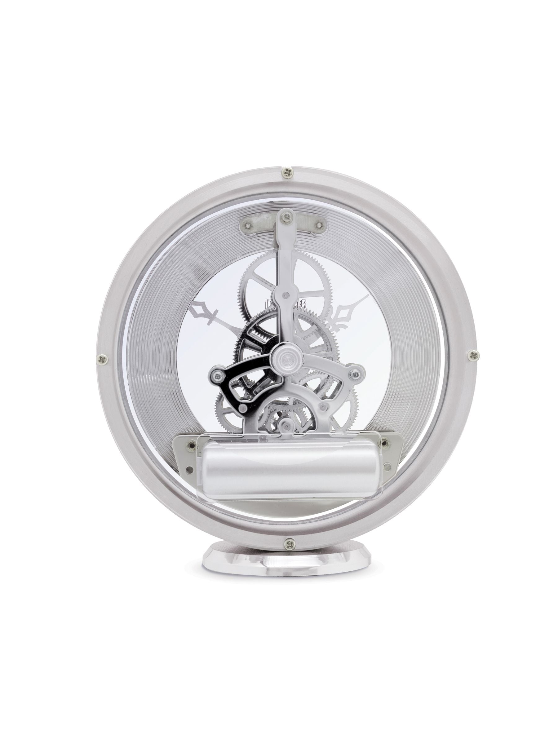 Acctim Silver Skeleton Mantel Clock 14cm - British product