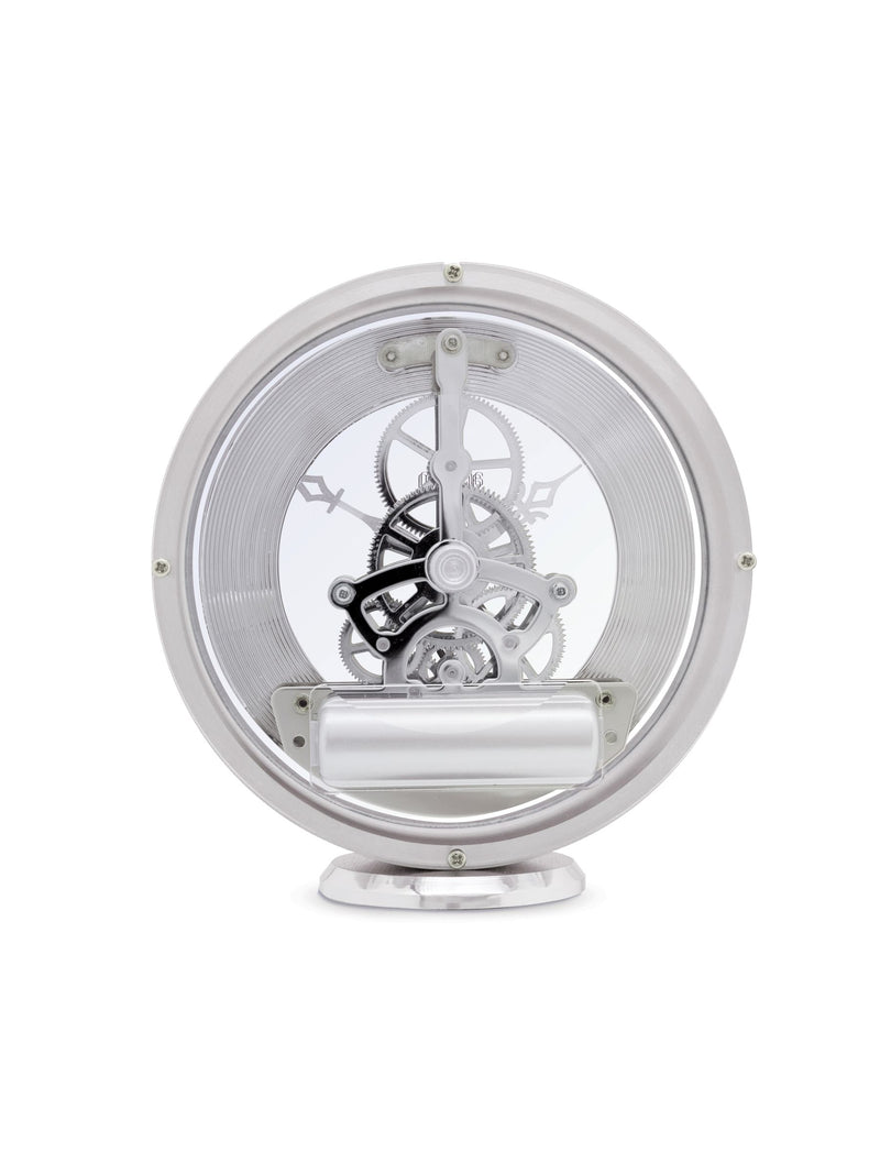 Acctim Silver Skeleton Mantel Clock 14cm - British product