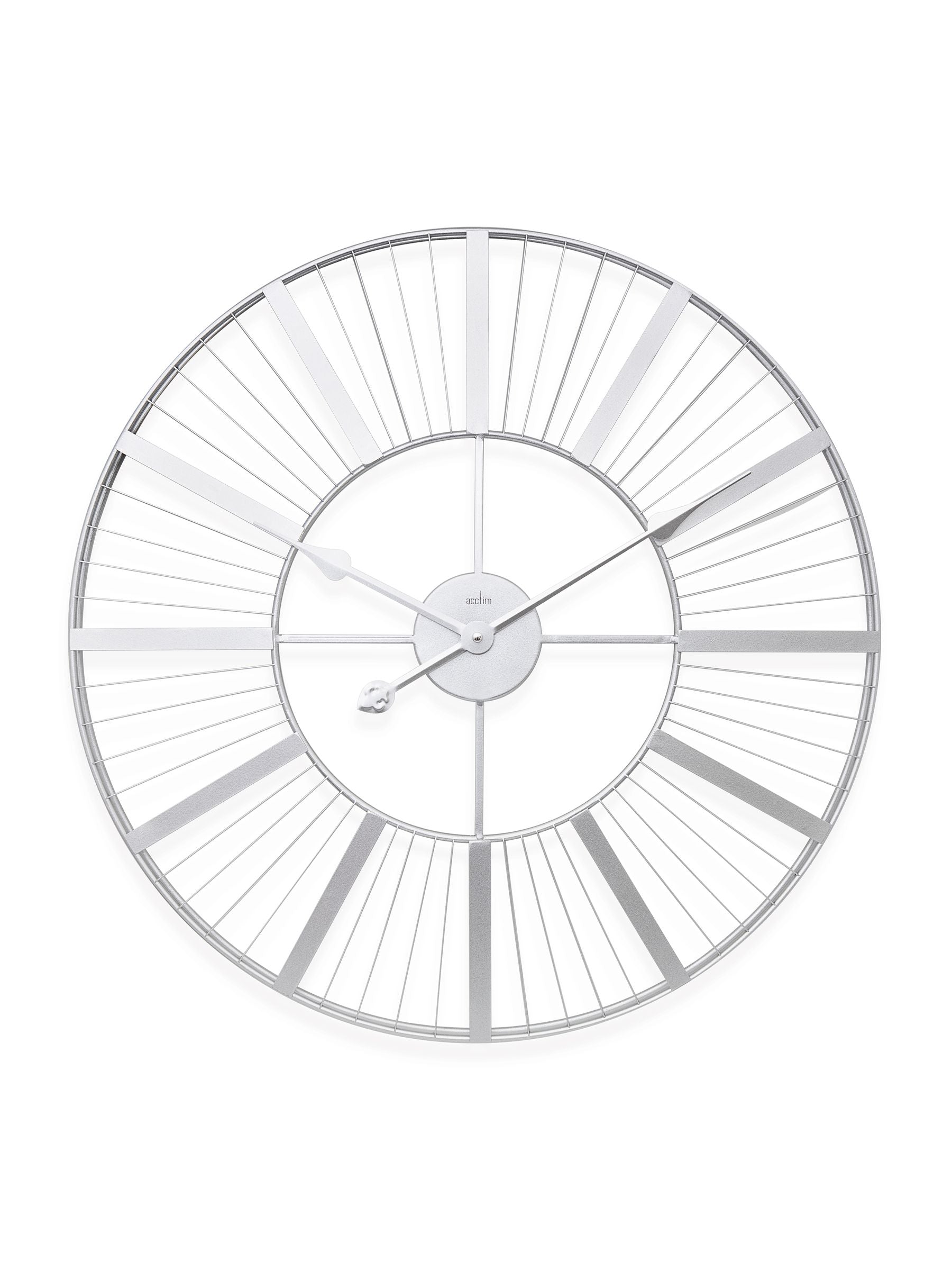 Acctim Silver Gardner 60cm wall clock - British product