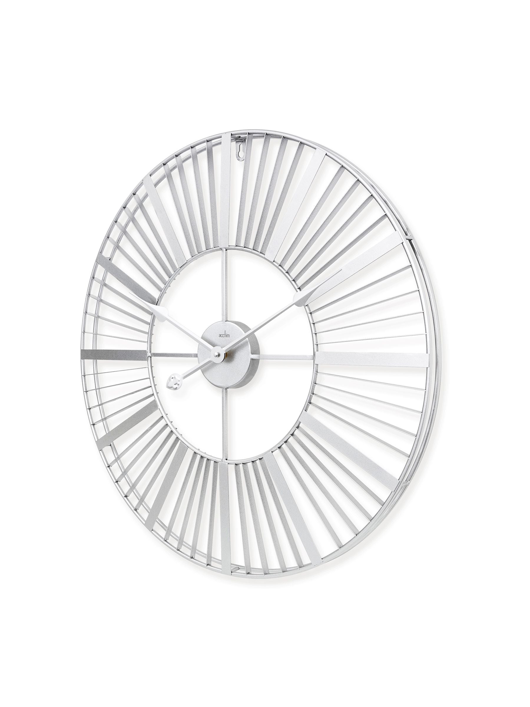 Acctim Silver Gardner 60cm wall clock - British product