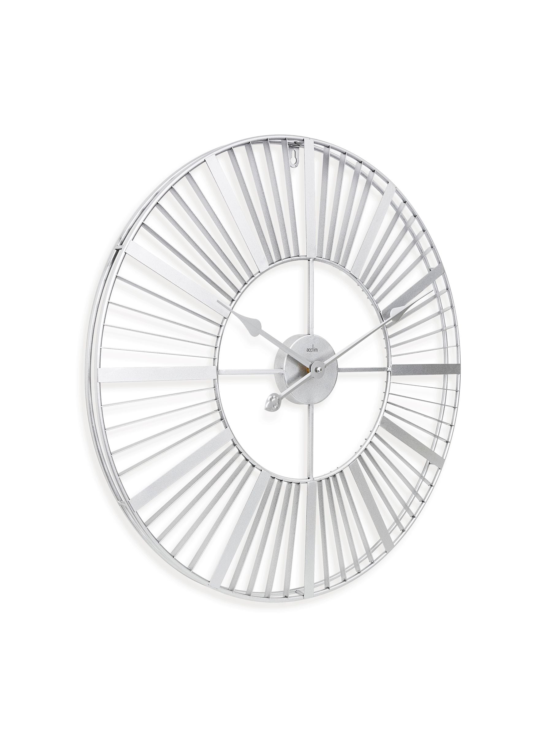 Acctim Silver Gardner 60cm wall clock - British product