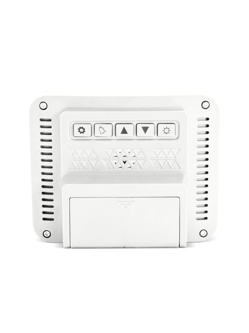 Acctim White Otto LCD Vekkerklokke - Britisk produkt