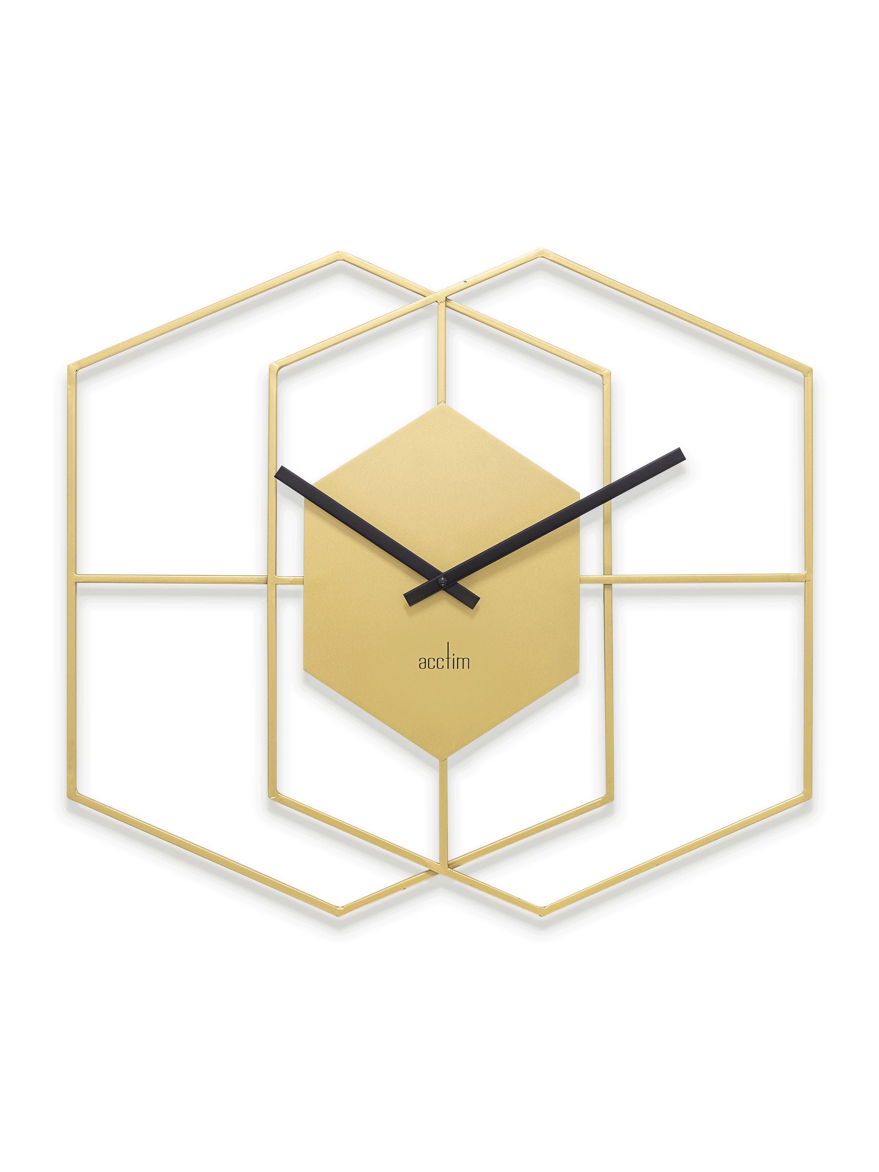 Acctim Matt Brass Addison 55cm wall clock - British product