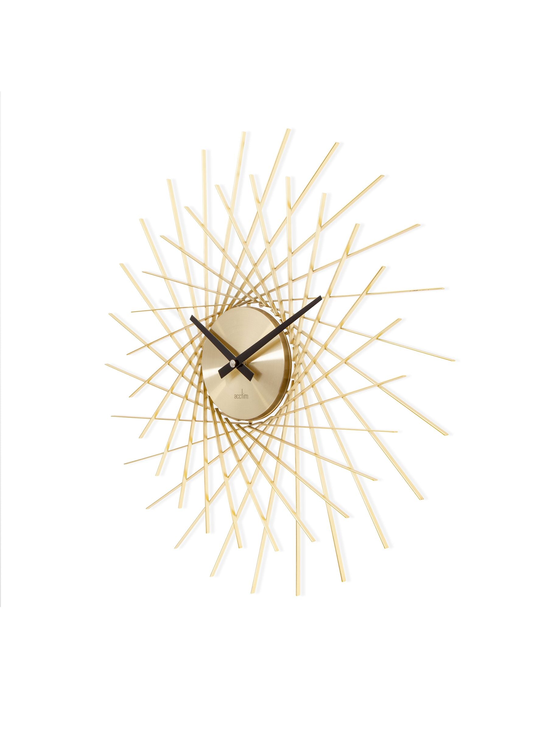 Acctim Brass Lohne wall clock 49cm metal, UK version