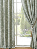Laura Ashley green sage blackout eyelet curtains 224x274cm, UK version