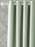 Laura Ashley Green Sage Stephanie Eyelet Blackout Lined Curtains