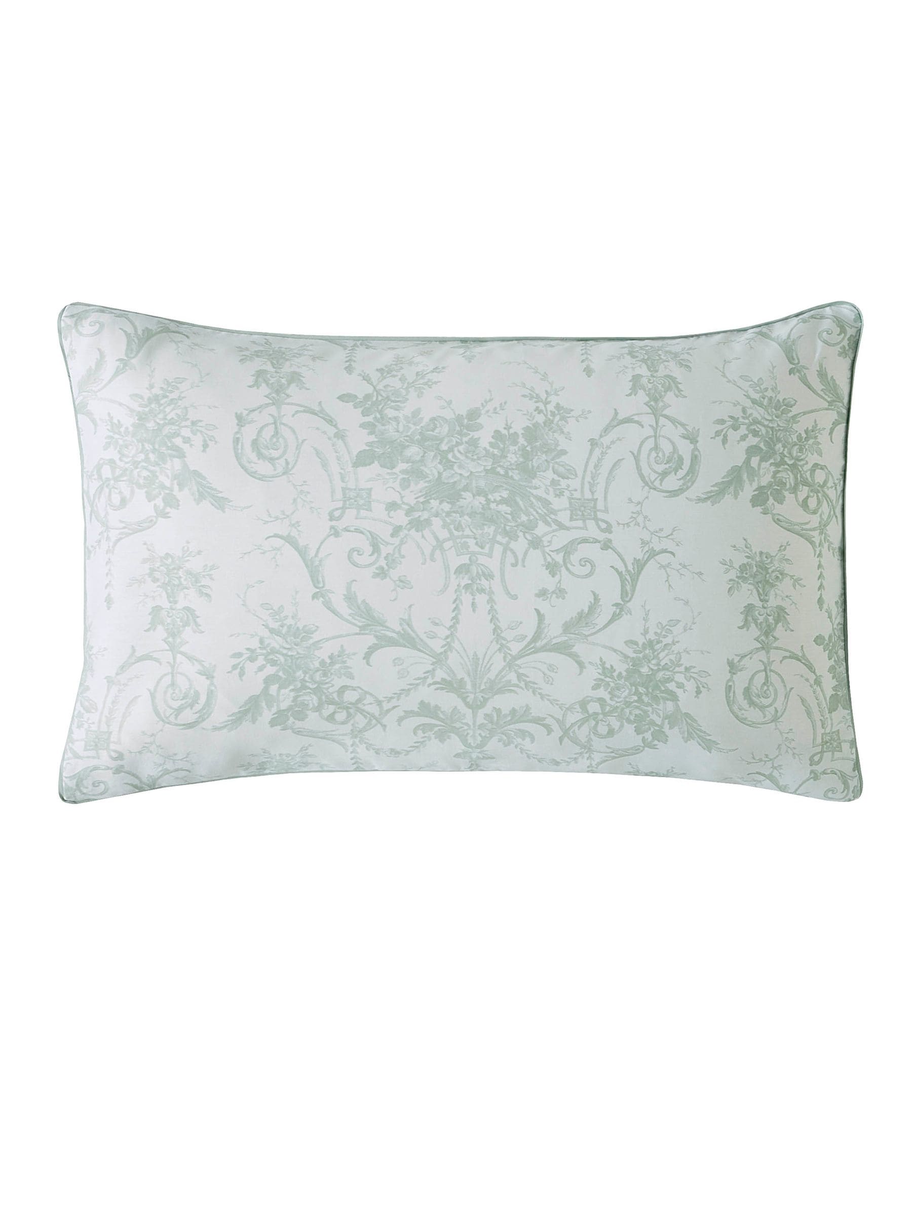 Laura Ashley Set of 2 Sage Green Tuileries 200 Thread Count Cotton Sateen Pillowcases Set