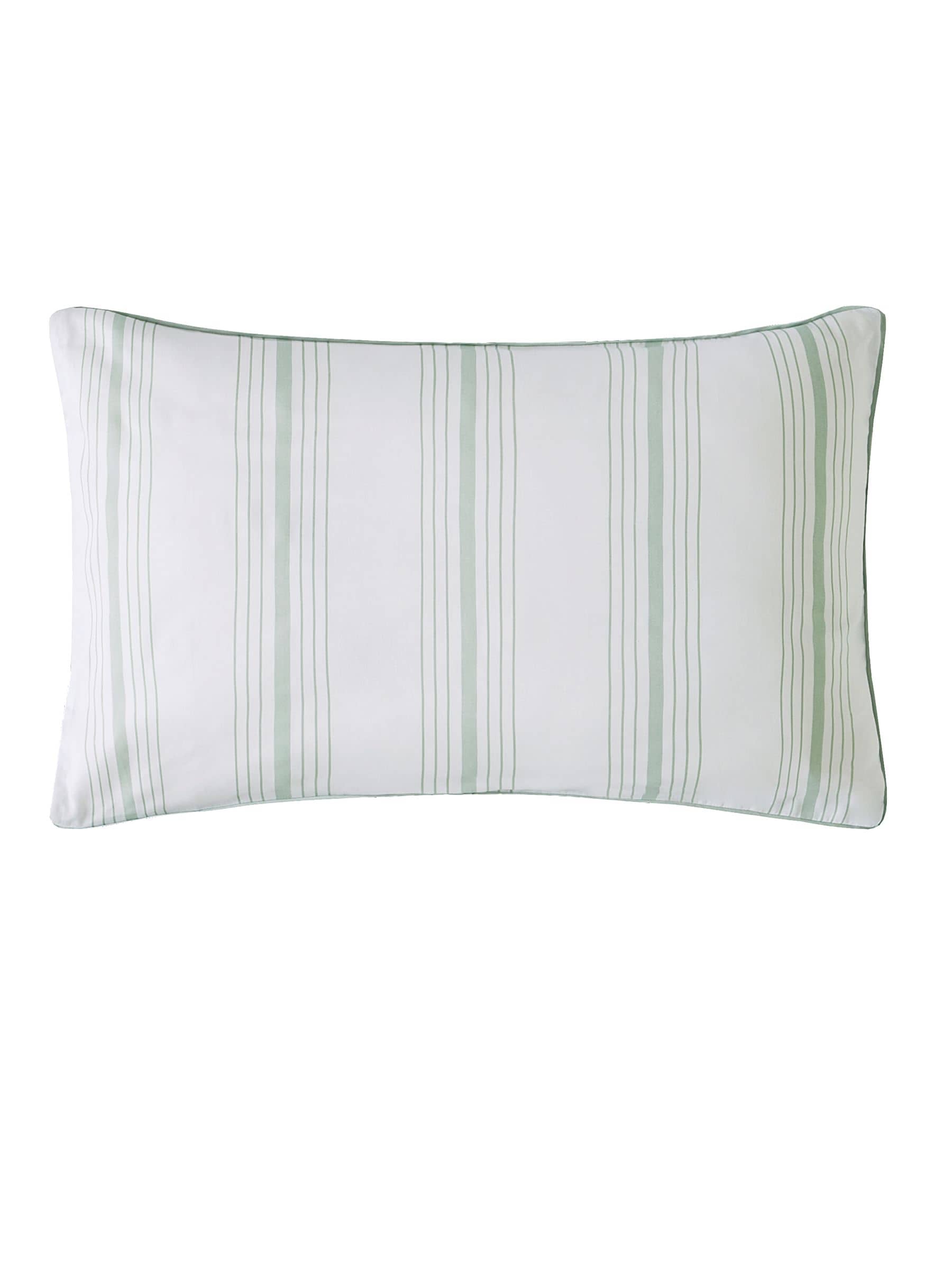 Laura Ashley Set of 2 Sage Green Tuileries 200 Thread Count Cotton Sateen Pillowcases Set