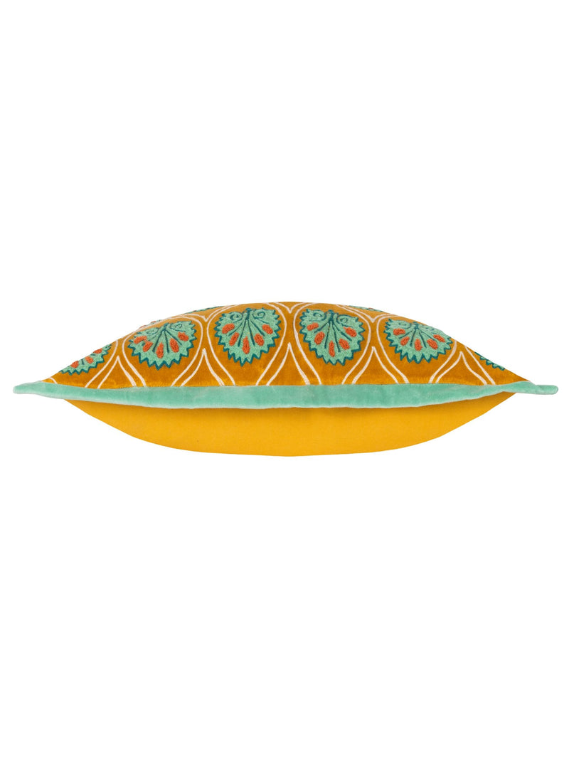 Riva Paoletti Ochre Marine Casa embroidered cushion, UK version