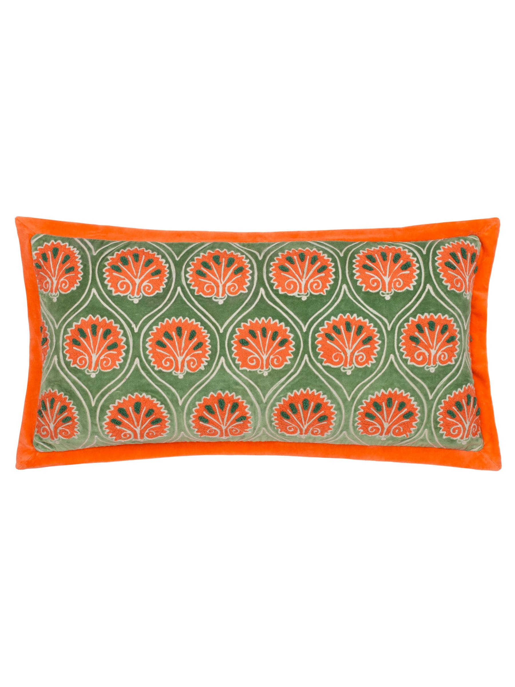 Riva Paoletti Peridot Orange Casa Embroidered Cushion