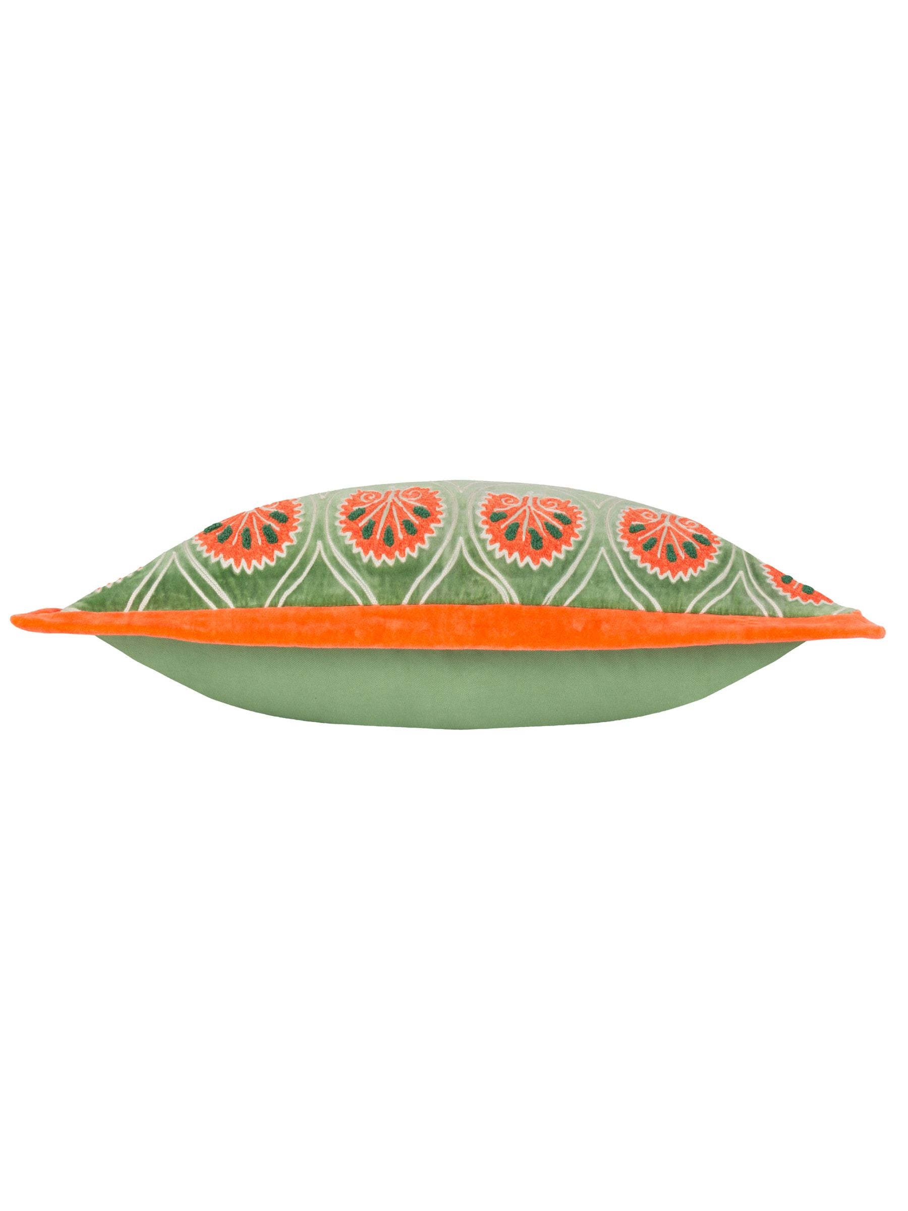 Riva Paoletti Peridot Orange Casa Embroidered Cushion