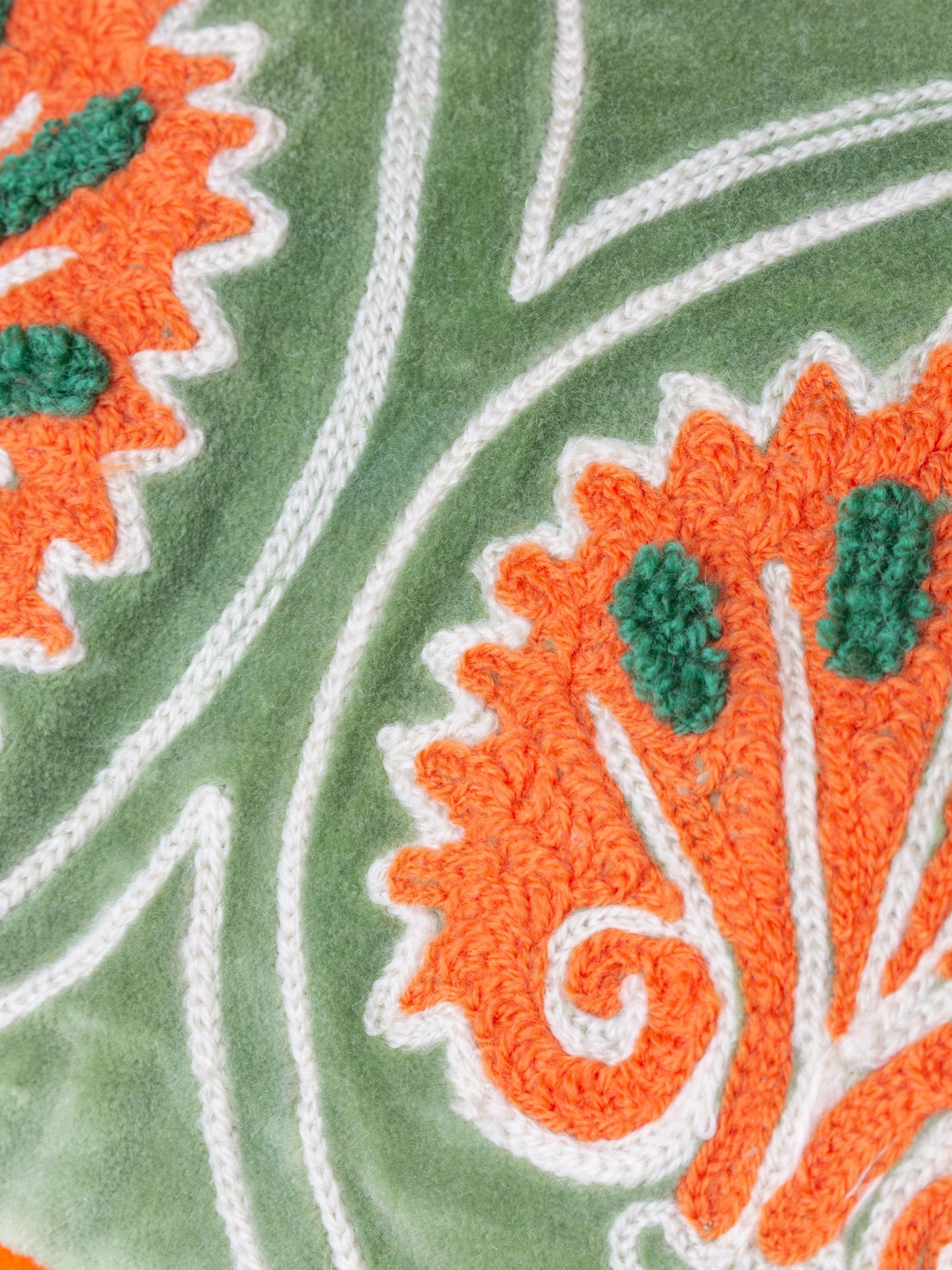 Riva Paoletti Peridot Orange Casa Embroidered Cushion